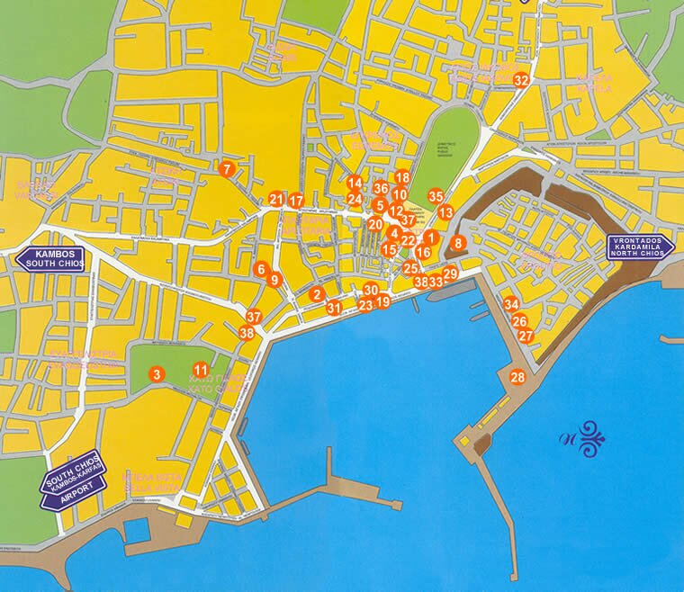 Chios City Map